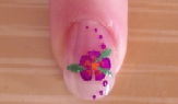 Hand Painted Purple And Orange Flower