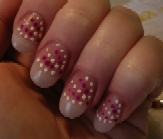 Mauve & White Dots Pattern