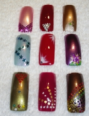 Various Hand Painted Designs With Acrylic Paints