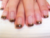 Linda - 2 Tone CND Tips & Overlay - Gold & Melting Pot Powders